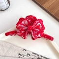 Grande molletta per capelli in acetato con trama marmorizzata rossa per acconciature - Rosso