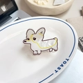 Süße Corgi-Hunde-Haarklammer mit Perlmuttglanz für Damen-Halbschmuck-Frisuren - Corgi