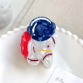 Schattige acetaat haarklem in astronaut-vorm met blauwe en witte marmertextuur - Astronaut Stijl Een