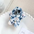 Schattige blauw-witte gemarmerde acetaat astronaut haarclip voor dameskapsels - Astronaut Stijl Twee