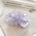 Molla per capelli a fiocco lilla con texture marmorizzata e finitura elegante - Viola nebbia