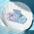 Pinza per capelli a lisca di pesce con sfumatura di colore viola e blu marmorizzato - Pesce Cavo