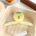 Pince à cheveux coréenne mignonne en forme d'ananas jaune pour les femmes - Ananas