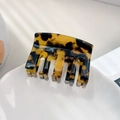 French vintage small tortoiseshell hair claw clip for elegant half-tied hairstyles - Coffee Tortoise Shell