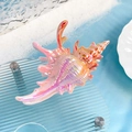 Pince à cheveux coquille avec dégradé irisé coloré pour des coiffures de plage - Conque 6