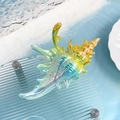 Pince à cheveux coquillage irisée avec glaçage nacré coloré pour les vacances d'été - Conque Iridescente 8