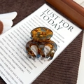 Small amber tortoiseshell acetate claw clip for high ponytail styling on textured fabric - Small (4CM) / Tortoiseshell Style