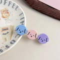 Three-color cute cartoon dog hair clip in blue, pink, and purple acetate hair accessories - Blue Pink Purple