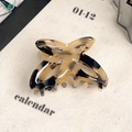 Hollow butterfly hair claw in classic tortoiseshell acetate finish with metal spring - Beige Tortoiseshell 4.5cm