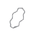 Minimalistischer 1mm silberner Wellenring aus Titanstahl mit Hammerschlag-Oberfläche - US 5 / Stahlfarbe