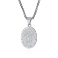 Collana con ciondolo San Raffaele arcangelo in acciaio lucido con catena a grano - San Raffaele Ciondolo Solo (Senza Catena)
