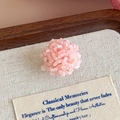 Ciondolo per scarpe a fiore con perline rosa per scarpe jelly su scheda - Fiore Traslucido Rosa Chiaro (27243-2)