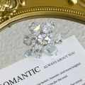 Macro shot of elegant six-petal crystal flower charms for DIY shoe buckle decoration - Six-petal Transparent Crystal Flower Style (27059-21)