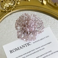 Detailed view of handmade crystal flower shoe charms with light pink bead embellishments - Light Purple Transparent Crystal Flower Style (27059-33)
