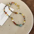 Collier de perles de style Maillard avec pierres naturelles et perles baroques chic - Style de Perles Multicolores