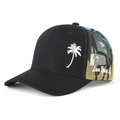 Fashionable baseball cap with palm tree embroidery and beach mesh for outdoor sun protection - L / Camouflage Mesh