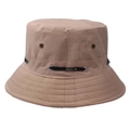 Detail of khaki bucket hat showing ripstop fabric texture and B5 SPIRIT side strap - One Size / Khaki