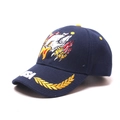 Berretto da baseball blu navy con ricamo aquila e scritta USA sulla visiera, stile outdoor - Taglia unica / Blu Marino Stile Aquila 2