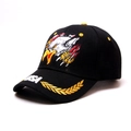 Berretto da baseball nero con ricamo di aquila e dettaglio di alloro USA - Taglia unica / Nero N. 2