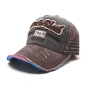 Distressed vintage 1969 baseball cap in charcoal gray washed cotton with embroidery - One Size / Army Green