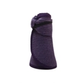Foldable purple straw sun visor hat for women with wide brim for summer beach sun protection - One Size / Deep purple