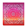 Colorful gradient paisley cotton square bandana with purple and orange fade effect - Purple Orange Gradient