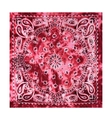 Rot-weißes Tie-Dye-Bandana mit Paisley-Muster aus 100% Baumwolle für Outdoor-Sport - Burgunderrot