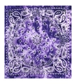 Purple paisley pattern cotton bandana with classic tie-dye effect for outdoor sports - Purple