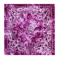 Tie-dye paisley cotton bandana in deep purple and magenta colors for outdoor sports - Fuschia