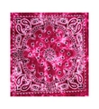 Klassisches Paisley-Bandana mit rosa-pinkem Batikmuster aus 100% reiner Baumwolle - Fuchsia