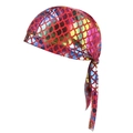 Detailansicht der holografischen Meerjungfrau-Schuppen und Metallic-Finish auf Outdoor Durag - Erwachsene / Schillerndes Rotgold (1#)