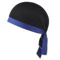 Bandana da ciclismo in rete traspirante con design color-block nero e blu per esterno - Adulto / Bordo Blu Reale
