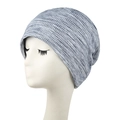 Berretto in maglia unisex grigio melange stile streetwear casual e alla moda - L / Blu grigio