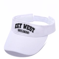 Visera blanca con bordado Key West y textura de algodón lavado para deportes al aire libre - Adulto / Blanco