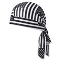 Outdoor American flag pirate headscarf for cycling and sports breathable sun protection cap - One Size / US Flag Black