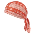Red hip-hop bandana cap with digital star print for cycling and outdoor sports - One Size / Five-Star Orange
