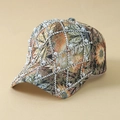 Berretto da baseball in pizzo con stampa girasole, strass e perle per protezione solare - Taglia unica / Cachi Scuro