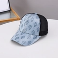 Dettaglio dei ricami in paillettes e della rete traspirante sul berretto da baseball - Regolabile / Stile Foglia Blu Chiaro (Stile 2)