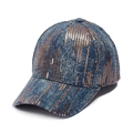 Berretto da baseball in denim blu con paillettes oro rosa per uomo e donna, stile invernale - Blu Scuro Con Paillettes Oro Rosa