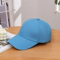 Detailed close-up of light blue sequined baseball cap with silver dots on wooden table - Adjustable / Blue