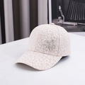 Chic pink lace baseball cap for women with rhinestone flower brooch for sun protection - Khaki