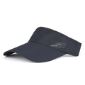 Detail view of breathable eyelet fabric on navy blue sun visor hat with side logo - L (58-60cm) / Alphabet / Navy Blue