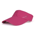 Detail of rose red breathable sun visor with perforated fabric and printed text - L (58-60cm) / Alphabet / Rose Red
