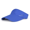 Detail of royal blue sun visor hat featuring breathable mesh fabric and side logo - L (58-60cm) / Alphabet / Sapphire Blue
