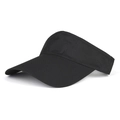 Visera de sol negra de malla transpirable con ala curva ergonómica para deportes - L (58-60cm) / Color liso / Negro