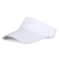 Primer plano detallado de la tela de malla blanca transpirable en una visera deportiva ligera - L (58-60cm) / Color liso / Blanco