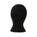 Winter rib-knit balaclava for infants in black featuring warm ear and neck protection - Fits about 1-6 years old / Black