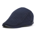 Gedetailleerde weergave van donkerblauwe katoenen pet met verstelbare metalen gesp - Volwassene / Marineblauw