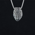 Collana vintage zampa d'orso in acciaio ossidato con simbolo Valknut su sfondo nero - Ciondolo Colore Argento con Catena