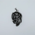 Collar de acero inoxidable con colgante de calavera gótica y diseño detallado de dragón - Pendant Only (Without Chain)